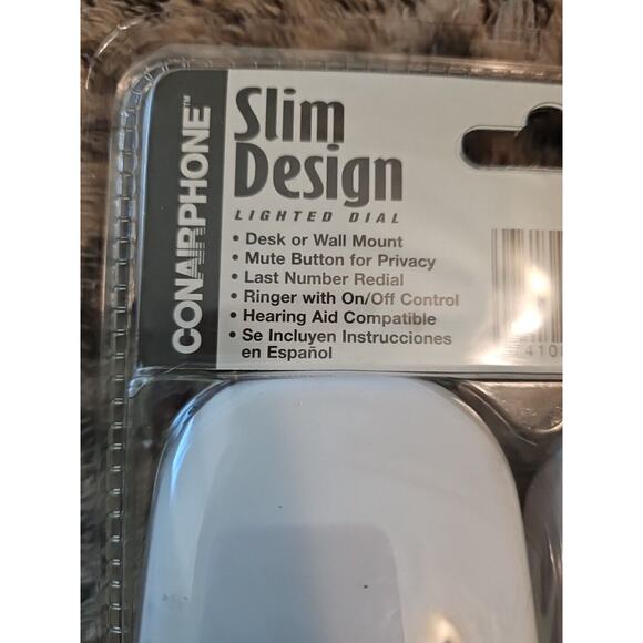 Vintage Conair Phone Slim Design Lighted Dial Desk/Wall Mount Phone - SW207WS - Picture 3 of 6